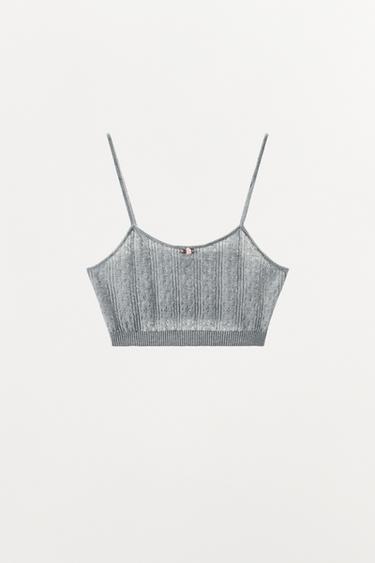 BRALETTE POINTELLE FLEUR - Gris de Zara - Image 3