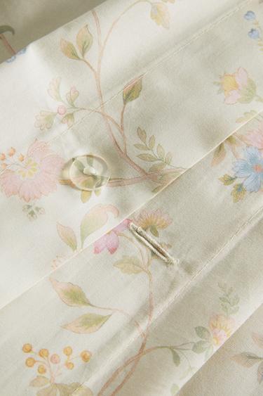 HOUSSE DE COUETTE IMPRIMÉ FLORAL - Vert d'eau de Zara - Image 3