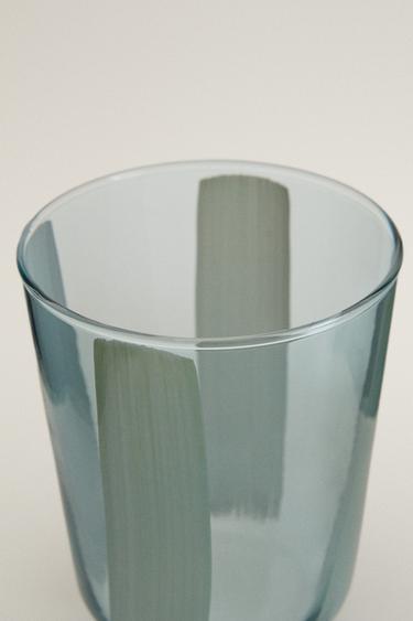 VERRE VERRE RAYURES - Bleu de Zara - Image 1