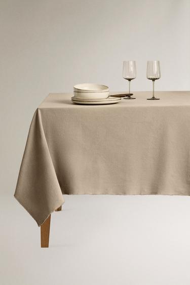 WASHED COTTON TABLECLOTH - GREENISH by Zara - Image 5