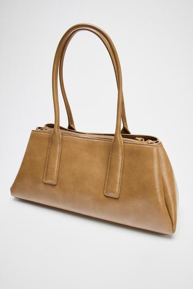 CRACKLED-EFFECT CITY BAG - Beige by Zara - Image 2