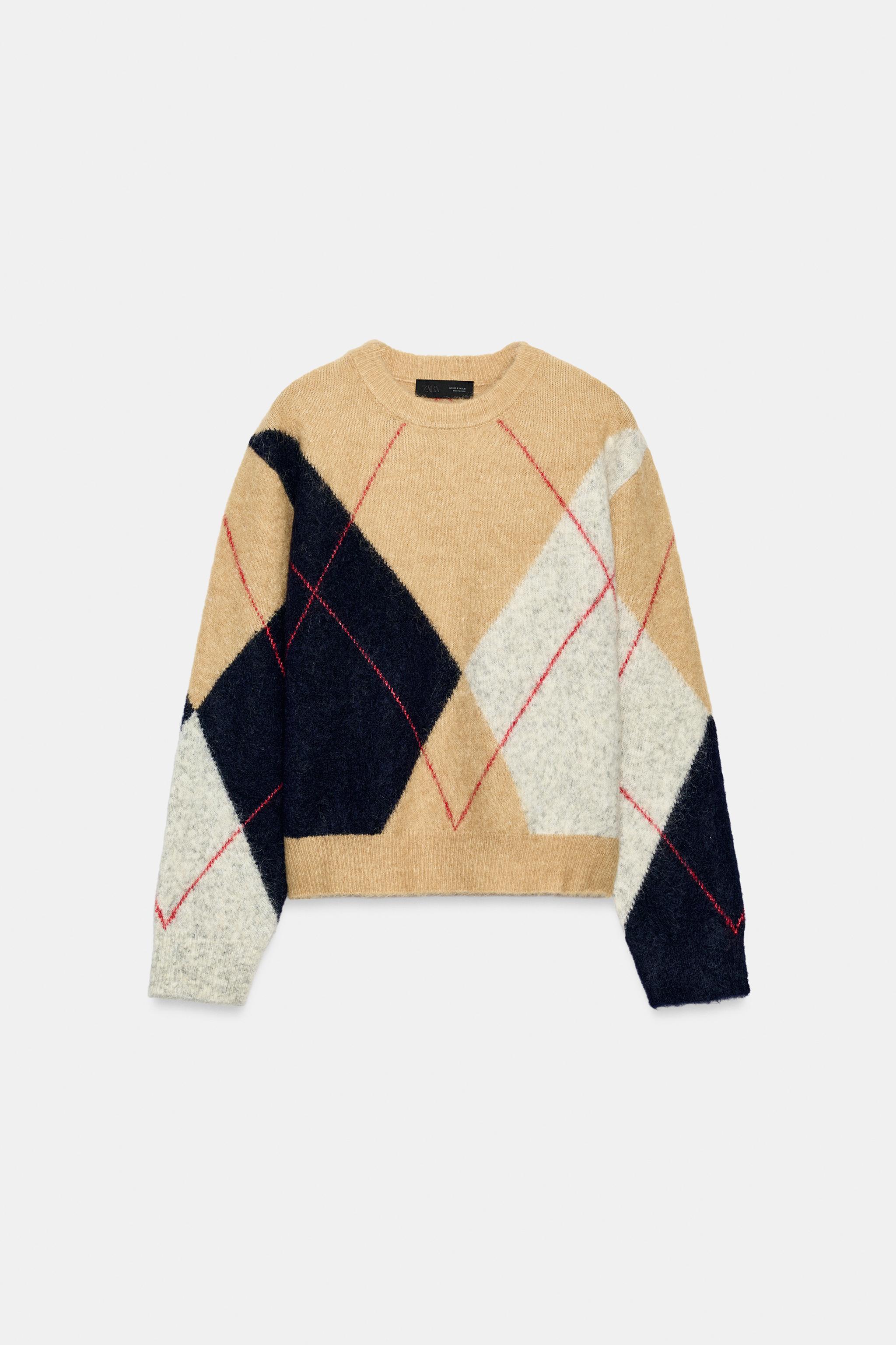 アーガイル柄ニット - マルチカラ― | ZARA Japan / 日本