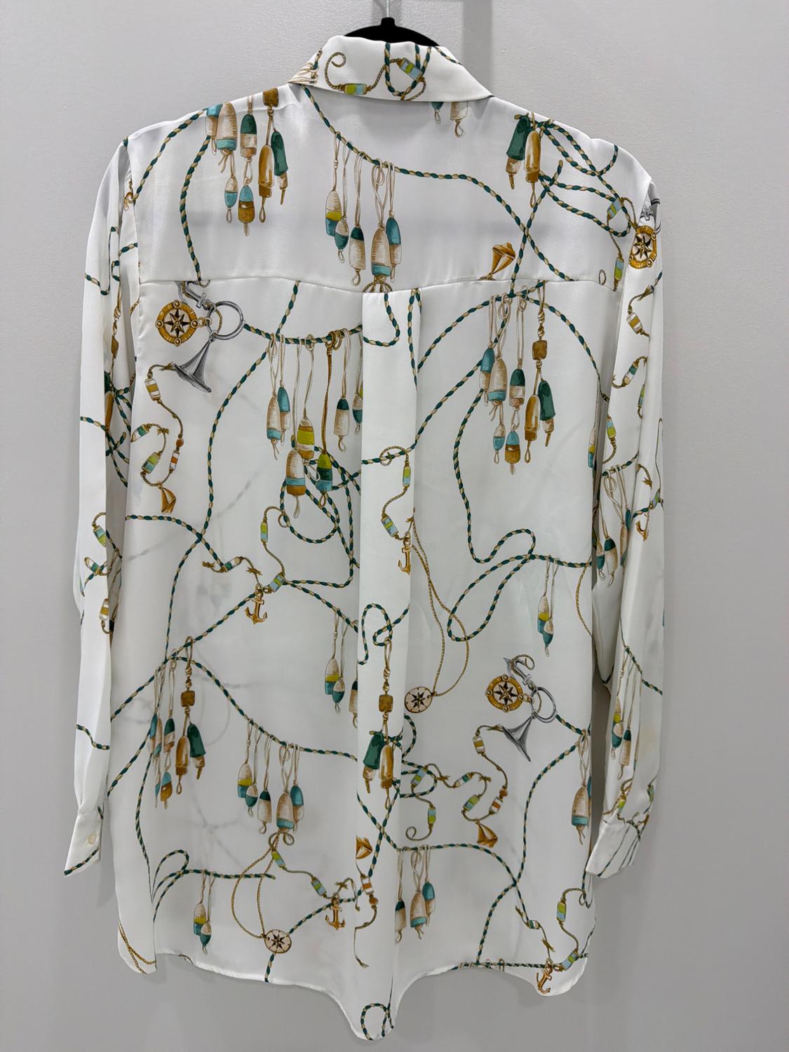 SATIN PRINTED BUTTON UP SHIRT - Image 4