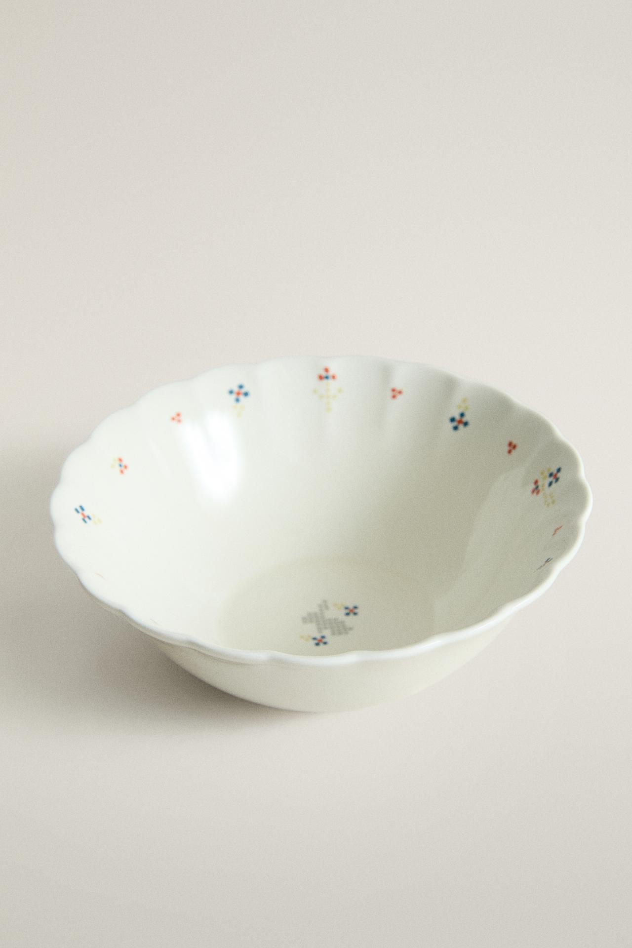 KIDS' PORCELAIN BUNNY BOWL — Multicolored