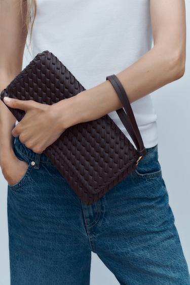 GEFLOCHTENE TASCHE - Bordeauxrot von Zara