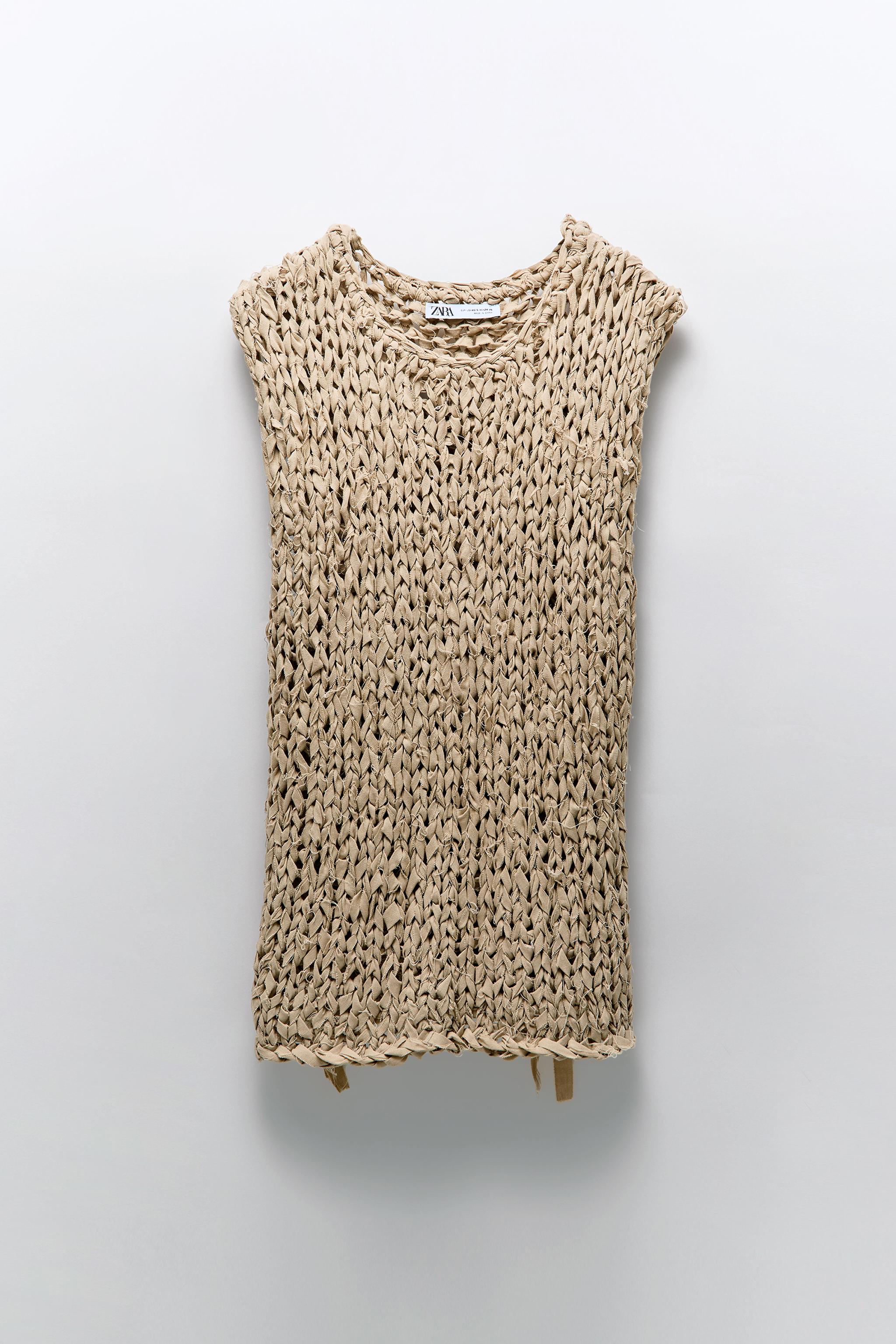 RIBBON KNIT TOP - Mink | ZARA United States