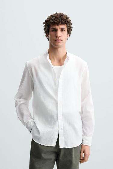 CREASED-EFFECT SHIRT - White by Zara