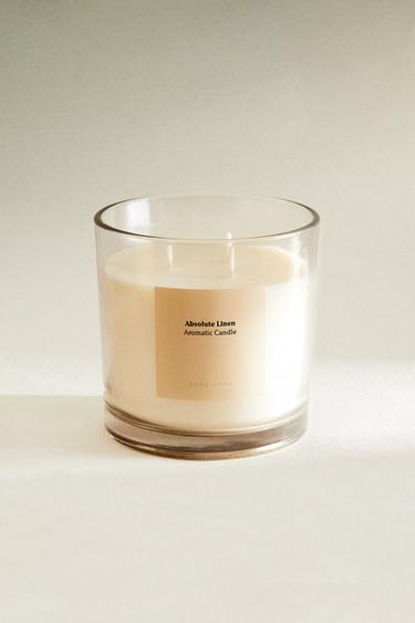 (620 G) ABSOLUTE LINEN SCENTED CANDLE - Mustard by Zara - Image 6