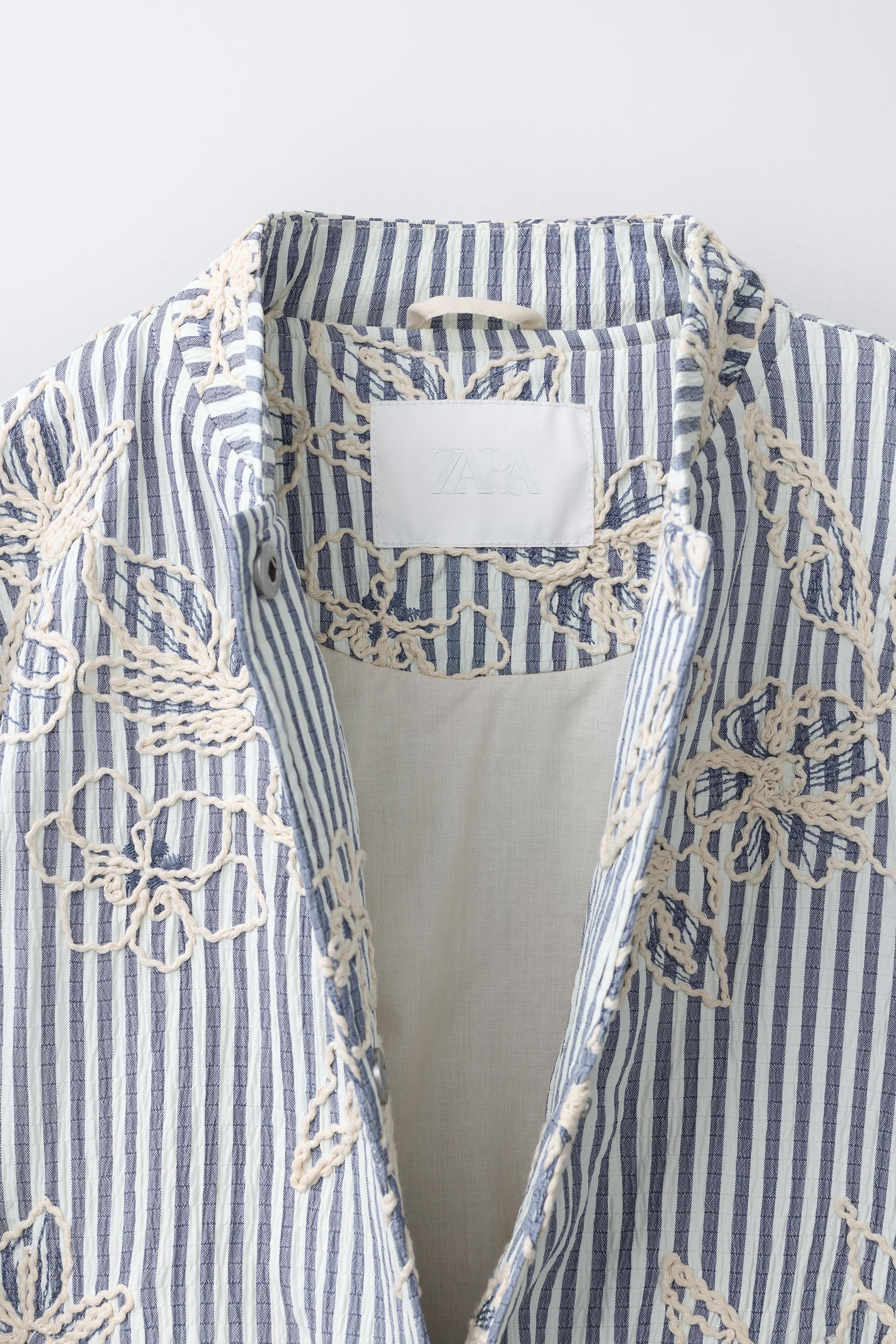 BLOUSON BOMBER RAYÉ BRODÉ
