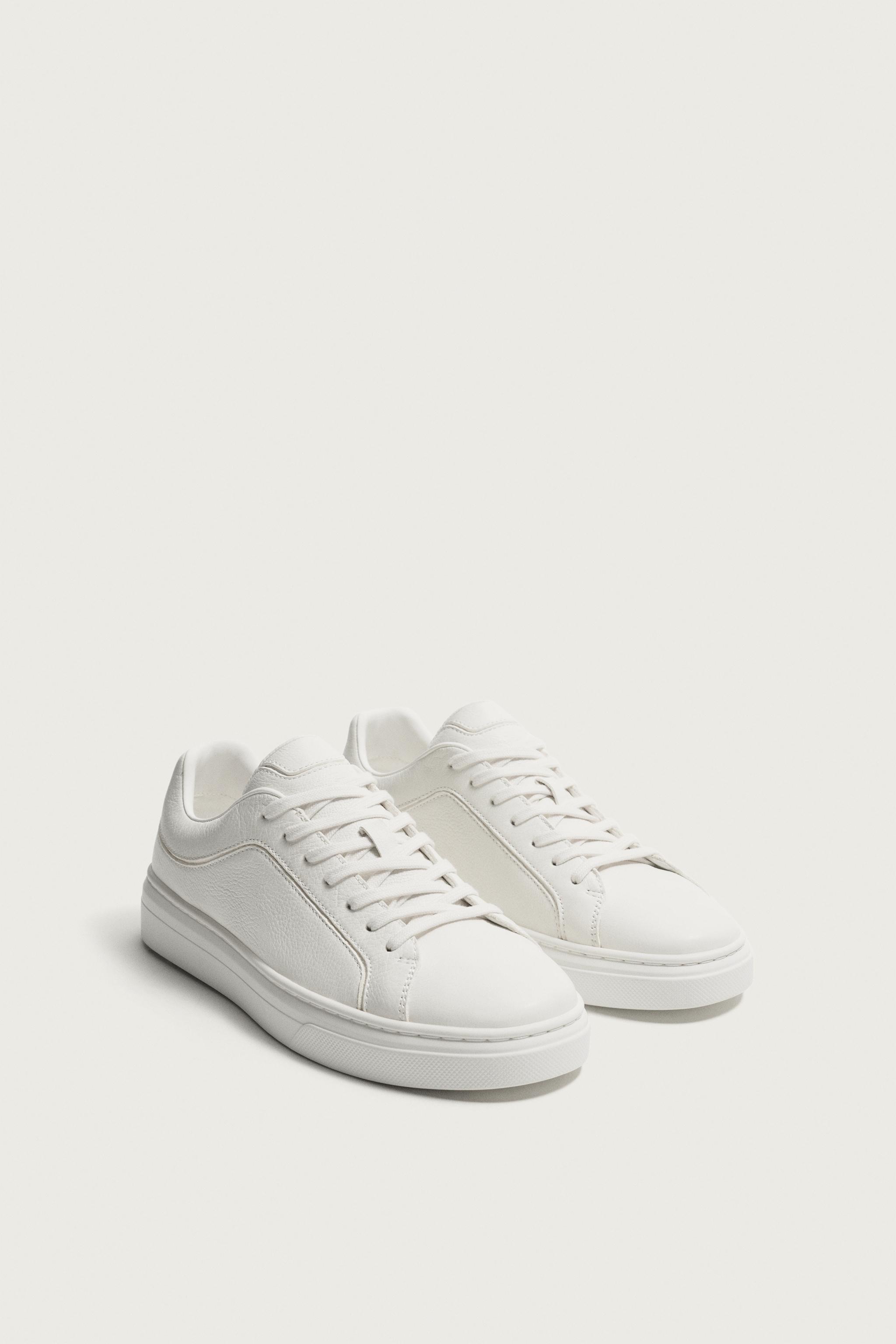 LEATHER SNEAKERS — White