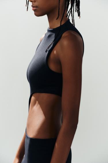 ROBE MI-LONGUE OUVERTURE STRETCH - Bleu de Zara - Image 2