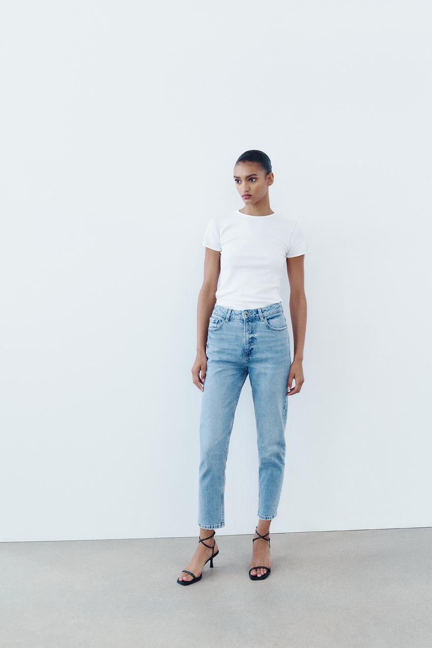 MOM-FIT-JEANS Z1975 MIT HOHEM BUND - Mittelblau | ZARA Deutschland  