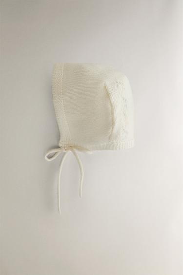 아기용 캐시미어 보닛 - Zara 스크래치 화이트