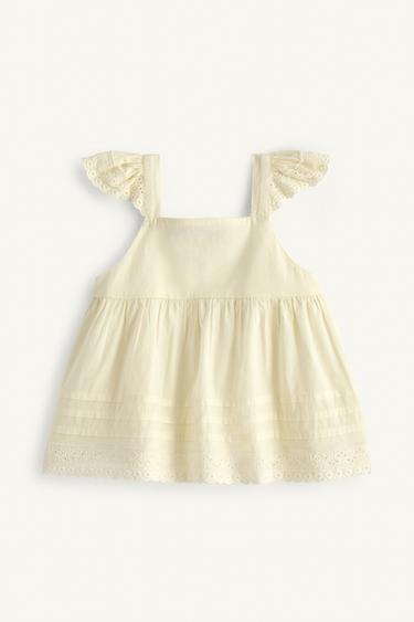 BLOUSE BRODERIES LIMITED EDITION - Écru / Beige de Zara - Image 6