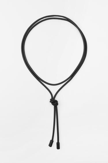 Zara CIRCULAR LEATHER BELT - Black