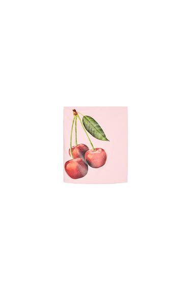 CHERRY PRINT POLYAMIDE TOP