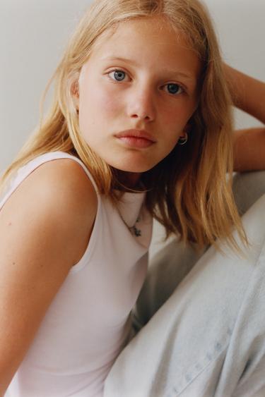 Zara BASIC MODAL TOP - White