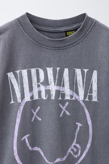 Zara NIRVANA ® PRINT T-SHIRT - Gray