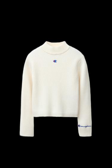CHAMPION ® X ZARA RIBBED HIGH NECK SWEATER - Ecru by Zara