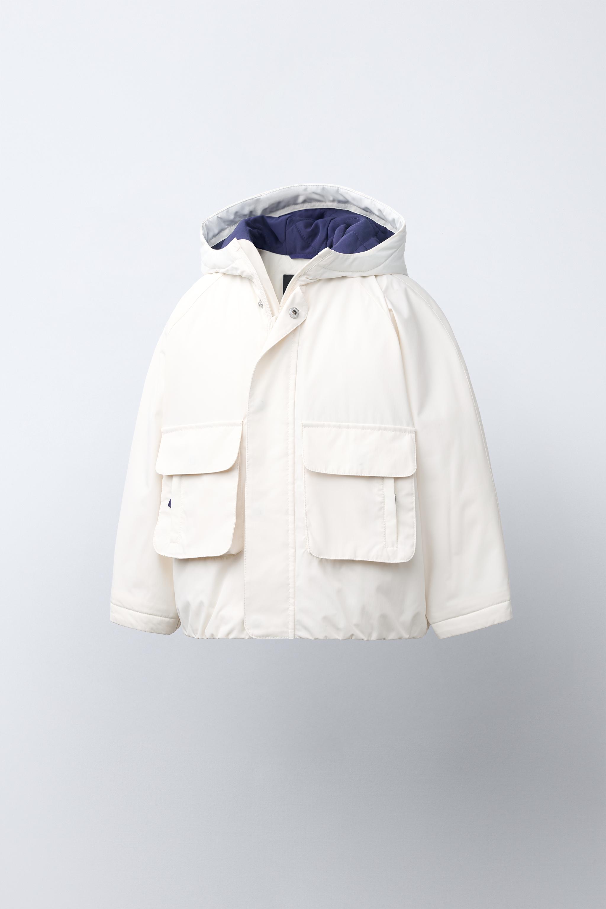 WATER REPELLENT CONTRAST DETAIL PARKA — White