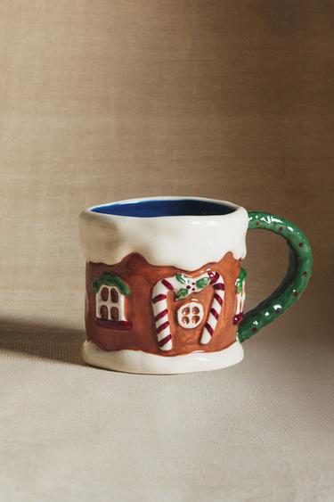 CHILDREN'S CERAMIC CHRISTMAS GINGERBREAD HOUSE MUG - Multicoloured by Zara
