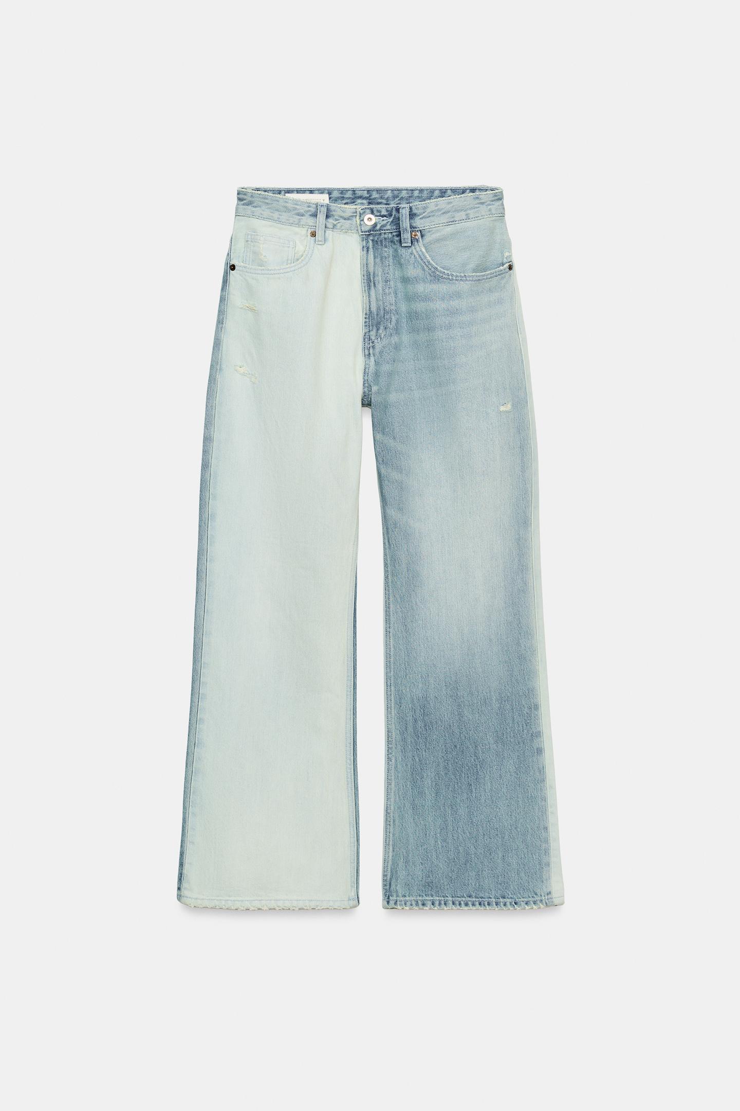 Женские джинсы Zara Fruit OF the Loom™ Contrast Boyfriend, цвет: Синий