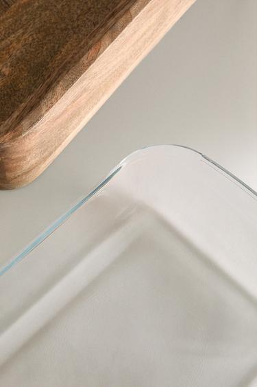 GLASS AND MANGO WOOD OVEN SERVING DISH - Light beige by Zara - Image 3