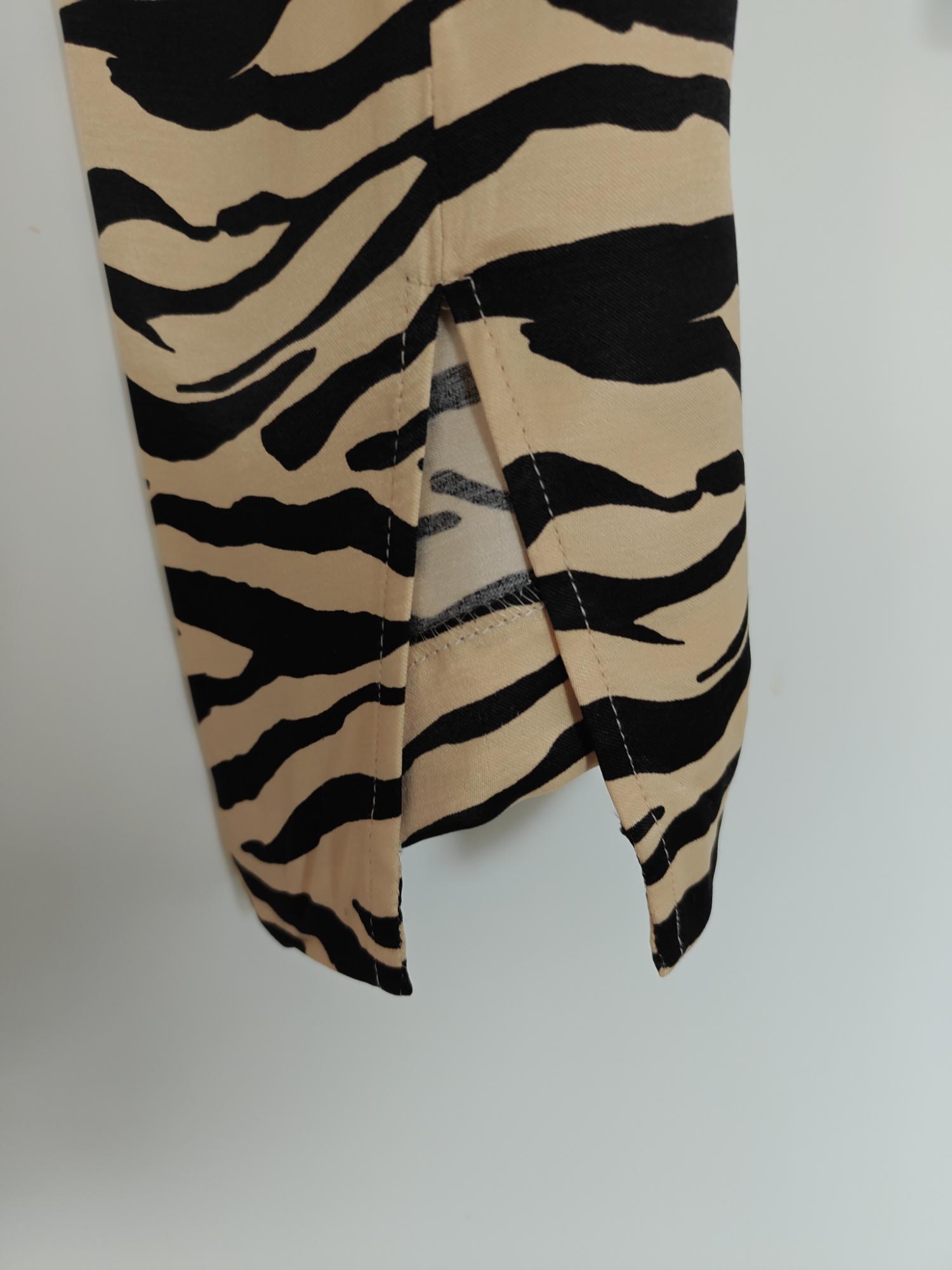 ANIMAL PRINT SATIN TROUSERS