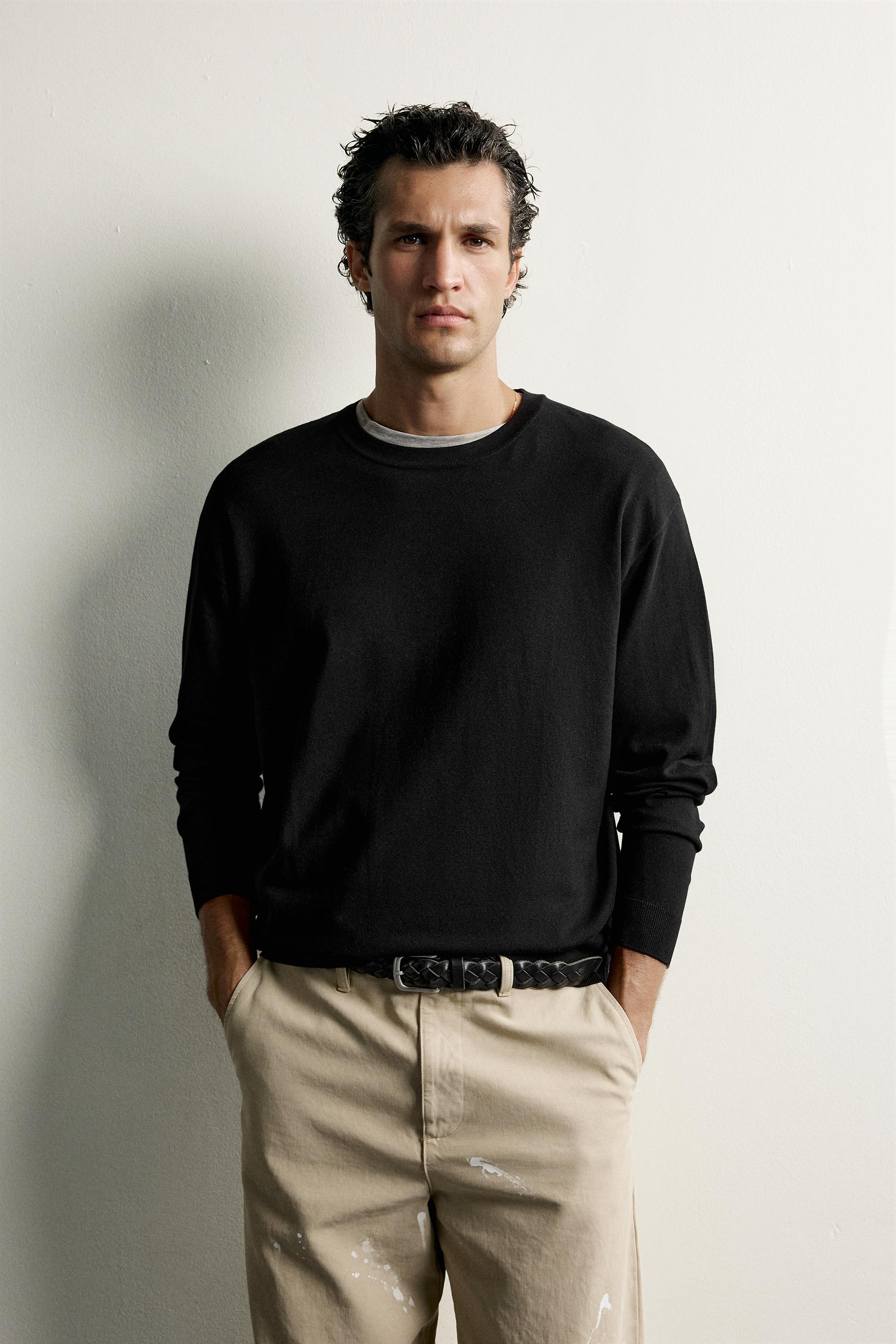 Мужские свитеры Zara BASIC REGULAR FIT SWEATER — фото 2