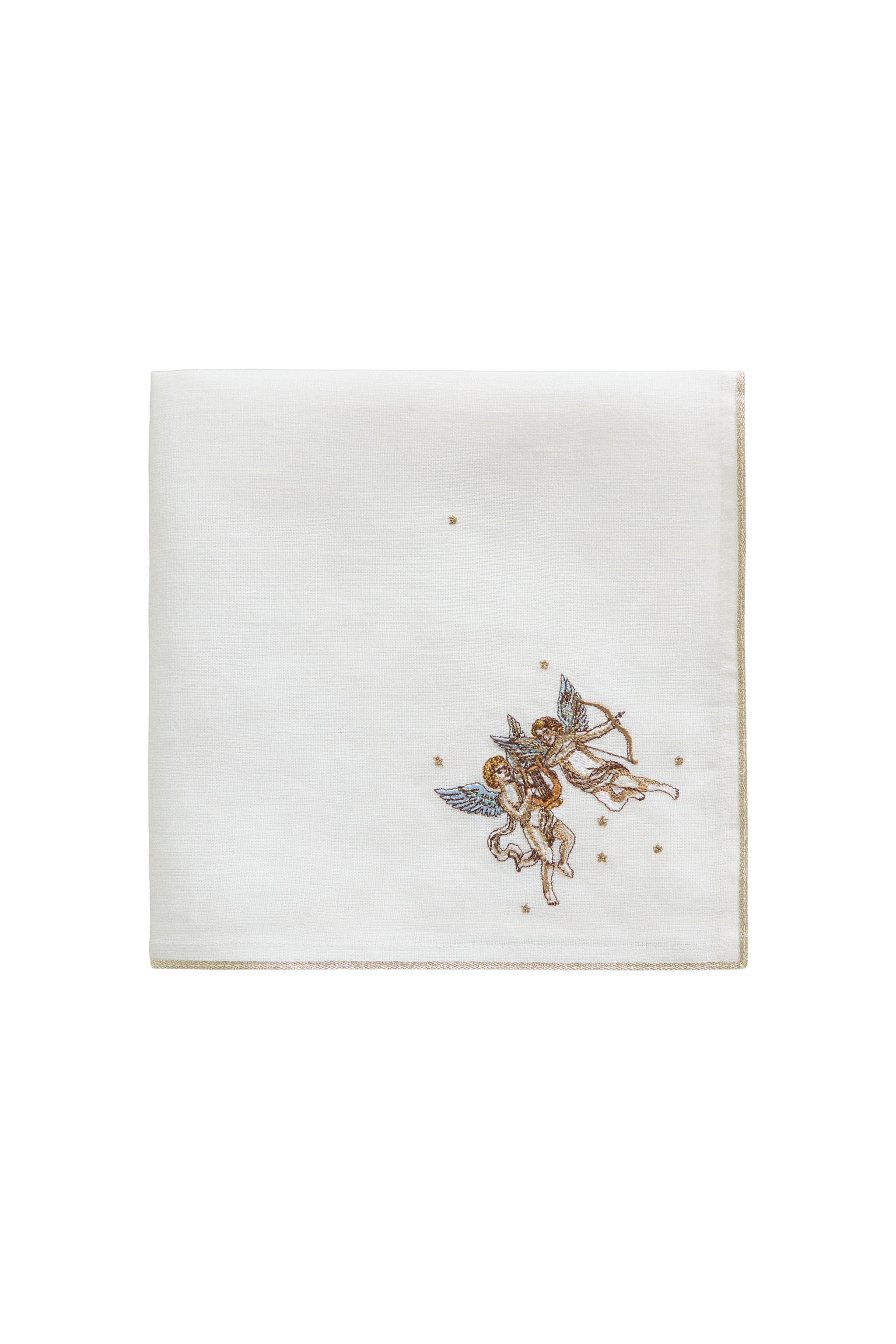 EMBROIDERED LINEN NAPKIN GEMINI | MARISA BERENSON