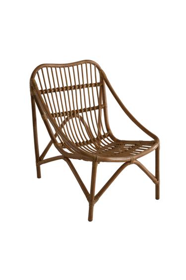 RATTAN ACCENT CHAIR WITH RODS - Light beige by Zara