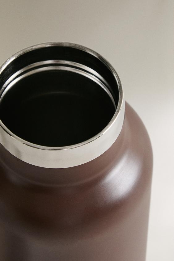 STAINLESS STEEL BOTTLE - Dark brown by Zara - Image 2