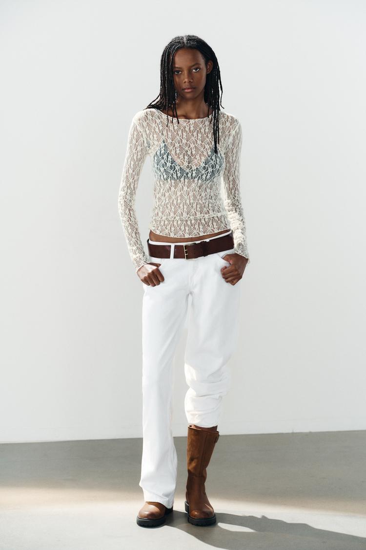 LACE LONG SLEEVE TOP