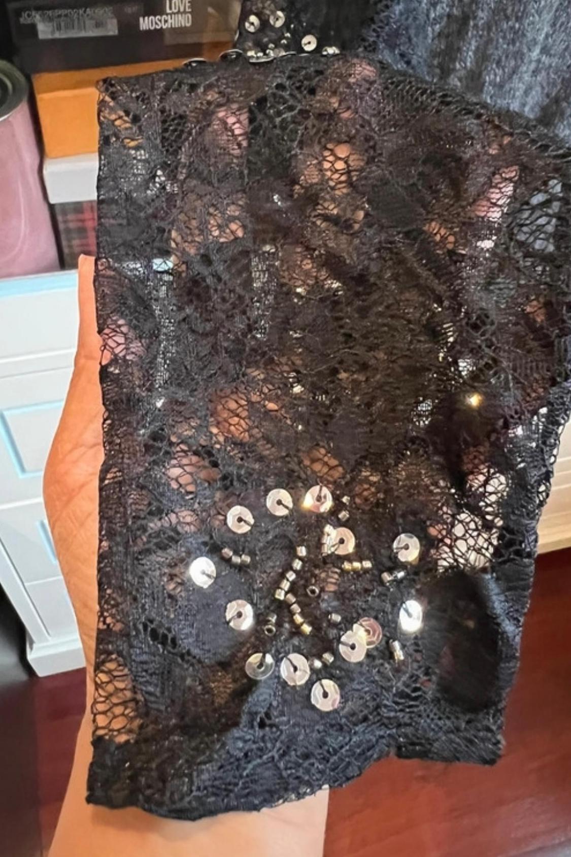 KNIT SWEATER WITH LACE AND SEQUINS - Image 5