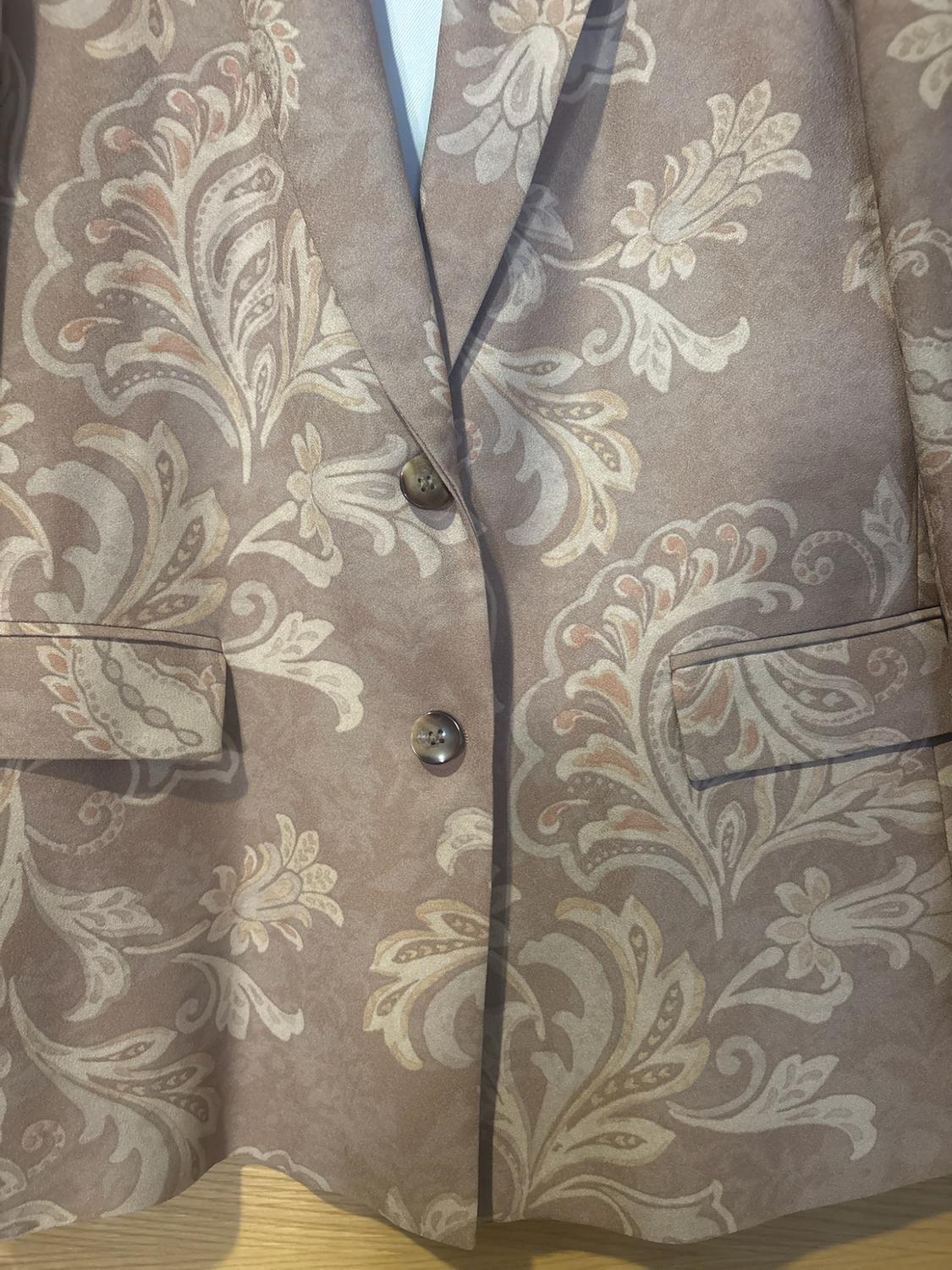 PRINTED BLAZER WITH SHOULDER PADS - Image 3
