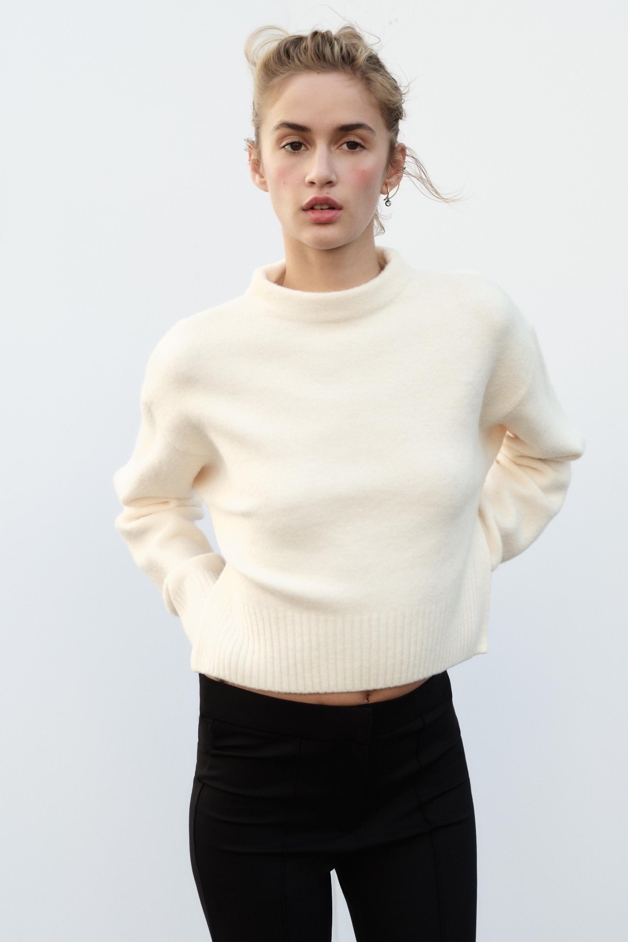 Pull manche courte femme zara sale