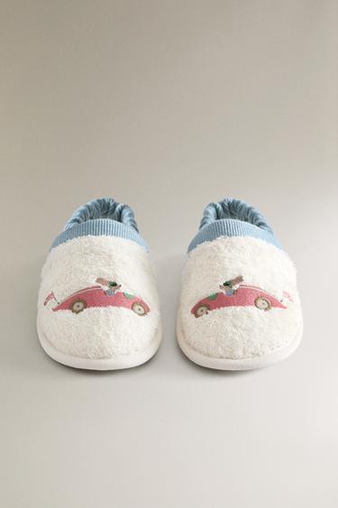 CHAUSSONS ENFANT SERVIETTE DE BAIN CHIEN DE COURSE - Blanc de Zara - Image 2