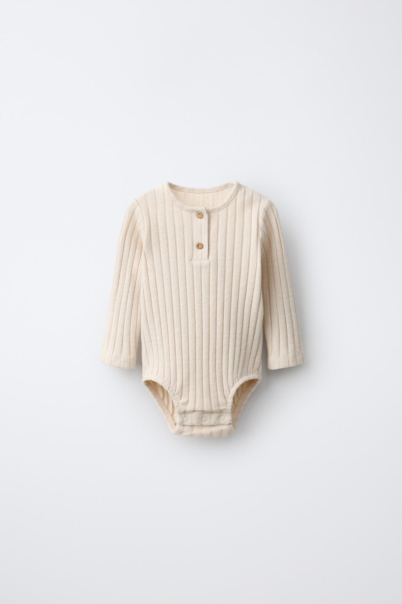 RIBBED HENLEY BODYSUIT