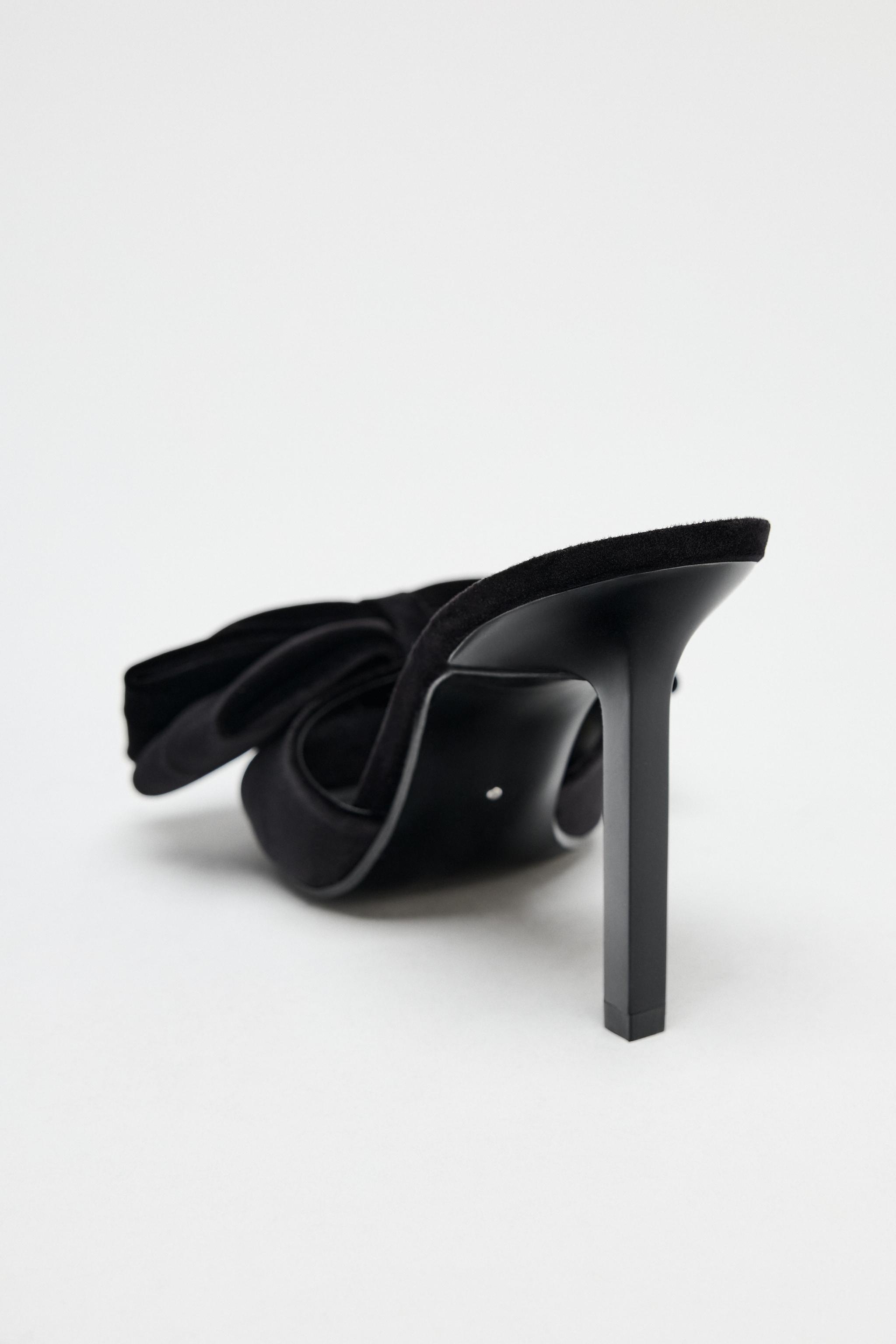 ★ZARA★ VELVET-EFFECT HEELED MULES VELVET-EFFECT HEELED MULES - Mustard | ZARA United Kingdom