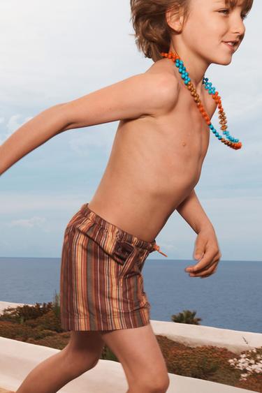 STRIPED SWIM BERMUDA SHORTS - LIMITED EDITION - striped by Zara - Image 1