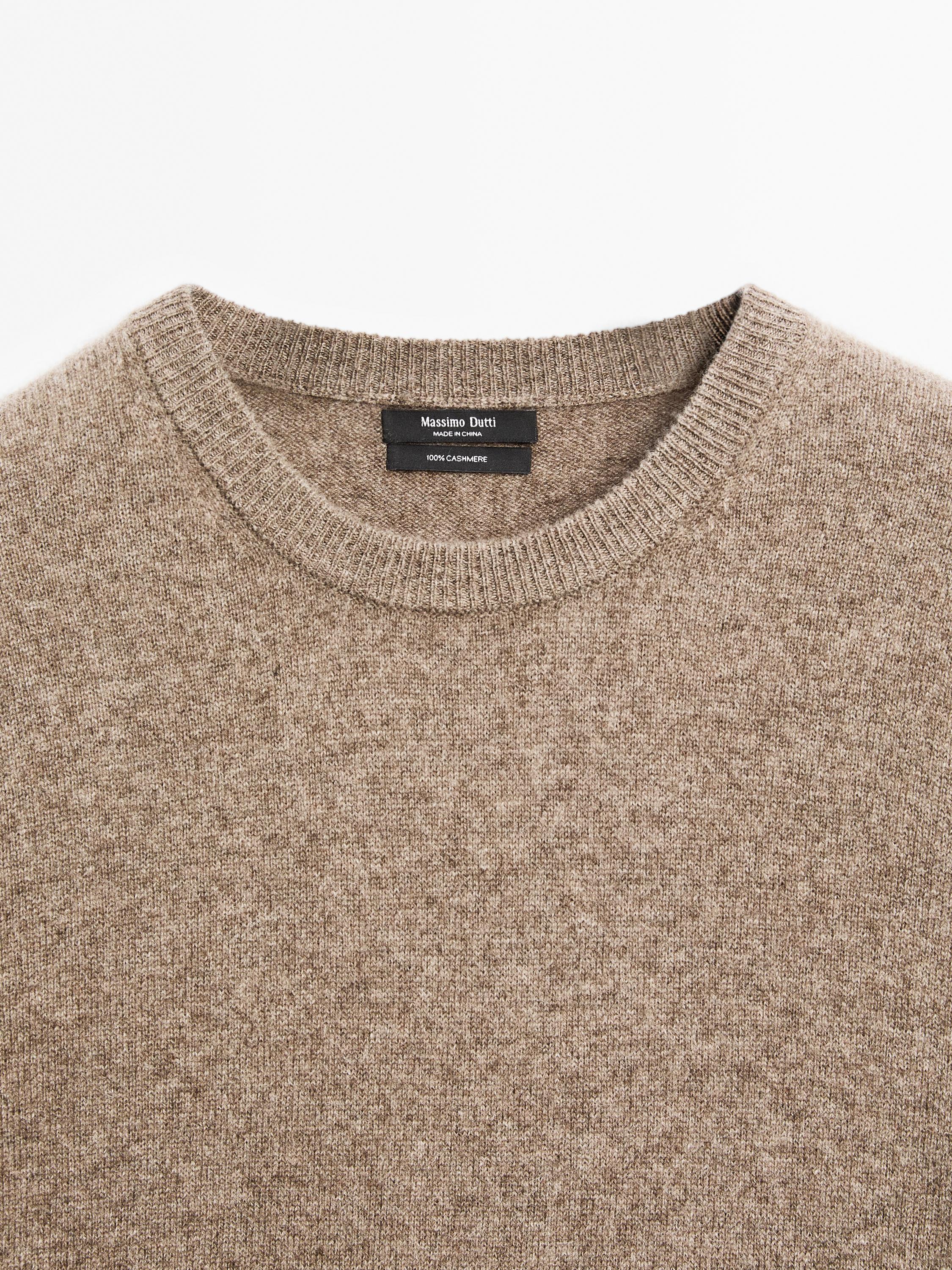 100% cashmere long sleeve sweater