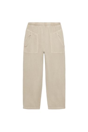 COTTON POCKET TROUSERS - Beige by Zara
