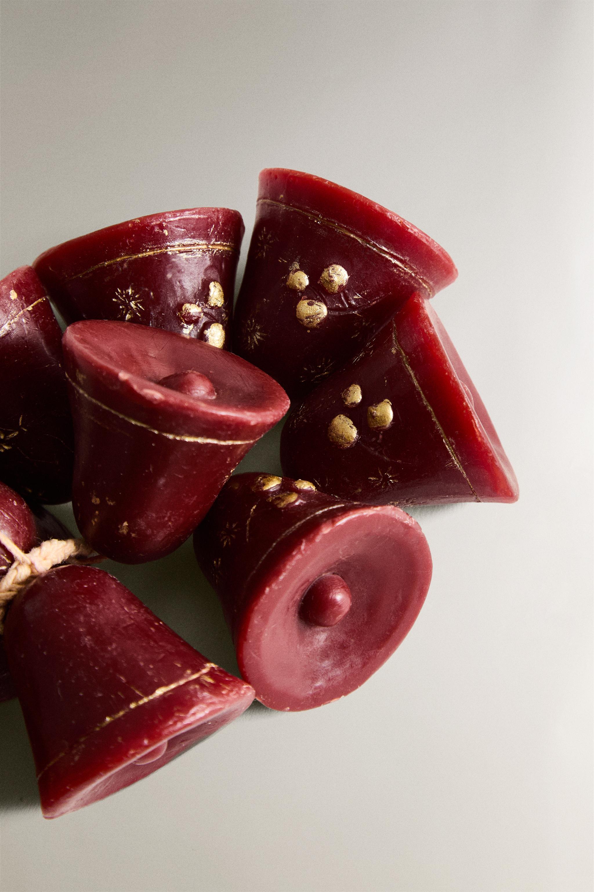 SET OF CHRISTMAS BELL CASCADE CANDLES (SET OF 10)