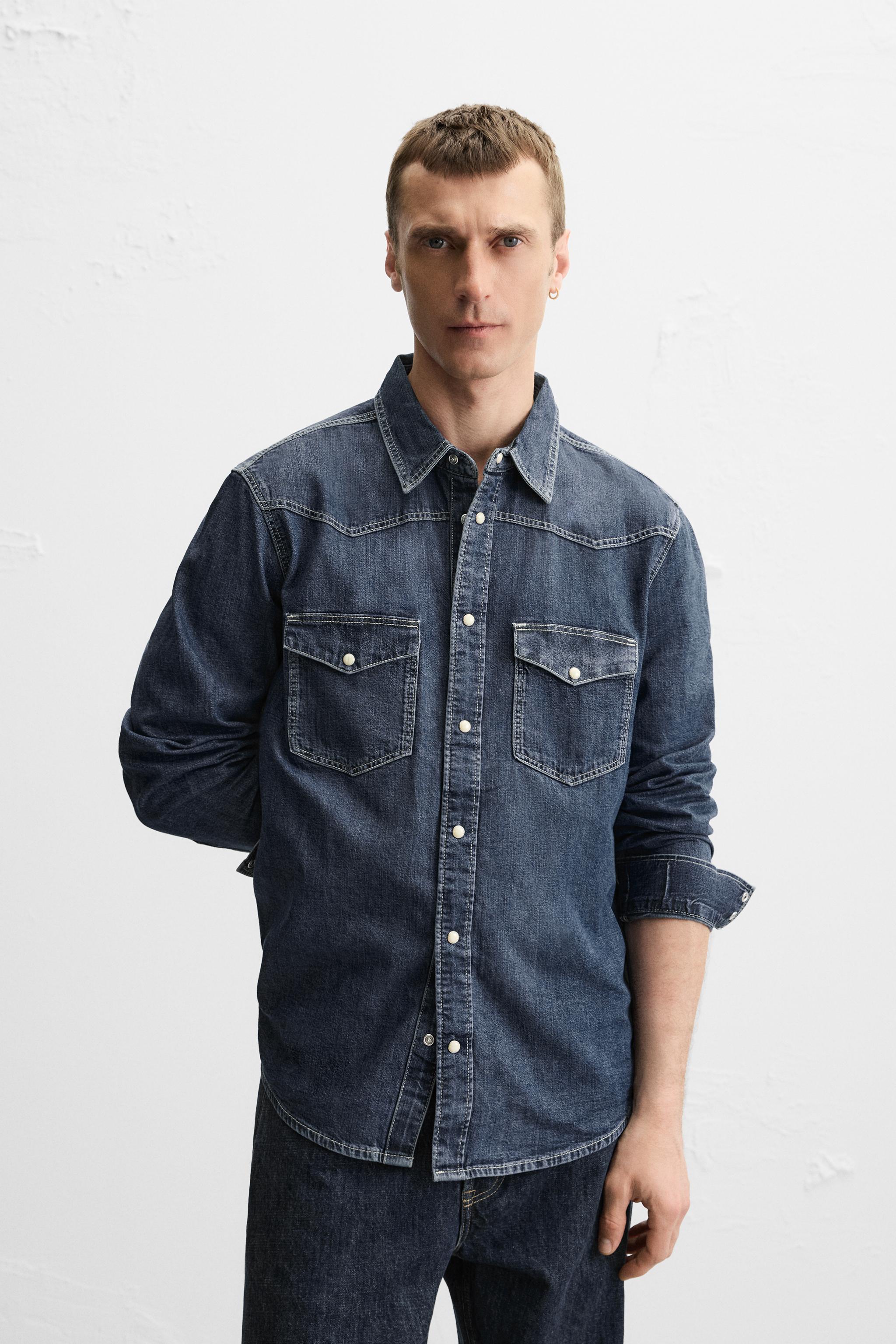 DENIM WESTERN SHIRT - Blue | ZARA United States