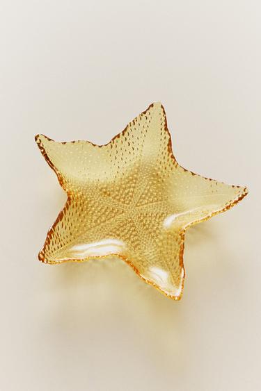 STAR GLASS BOWL - Yellow by Zara