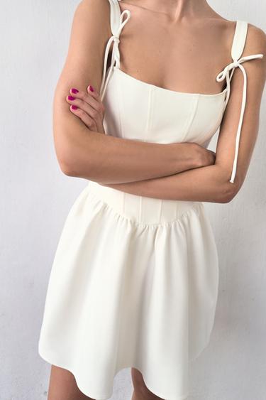 ROBE CORSET VOLUME - Blanc de Zara - Image 3