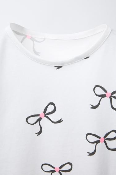 PRINTED T-SHIRT - Oyster-white by Zara - Image 2