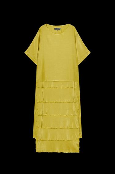 ZW COLLECTION RUFFLED DRESS - Lime by Zara - Image 0