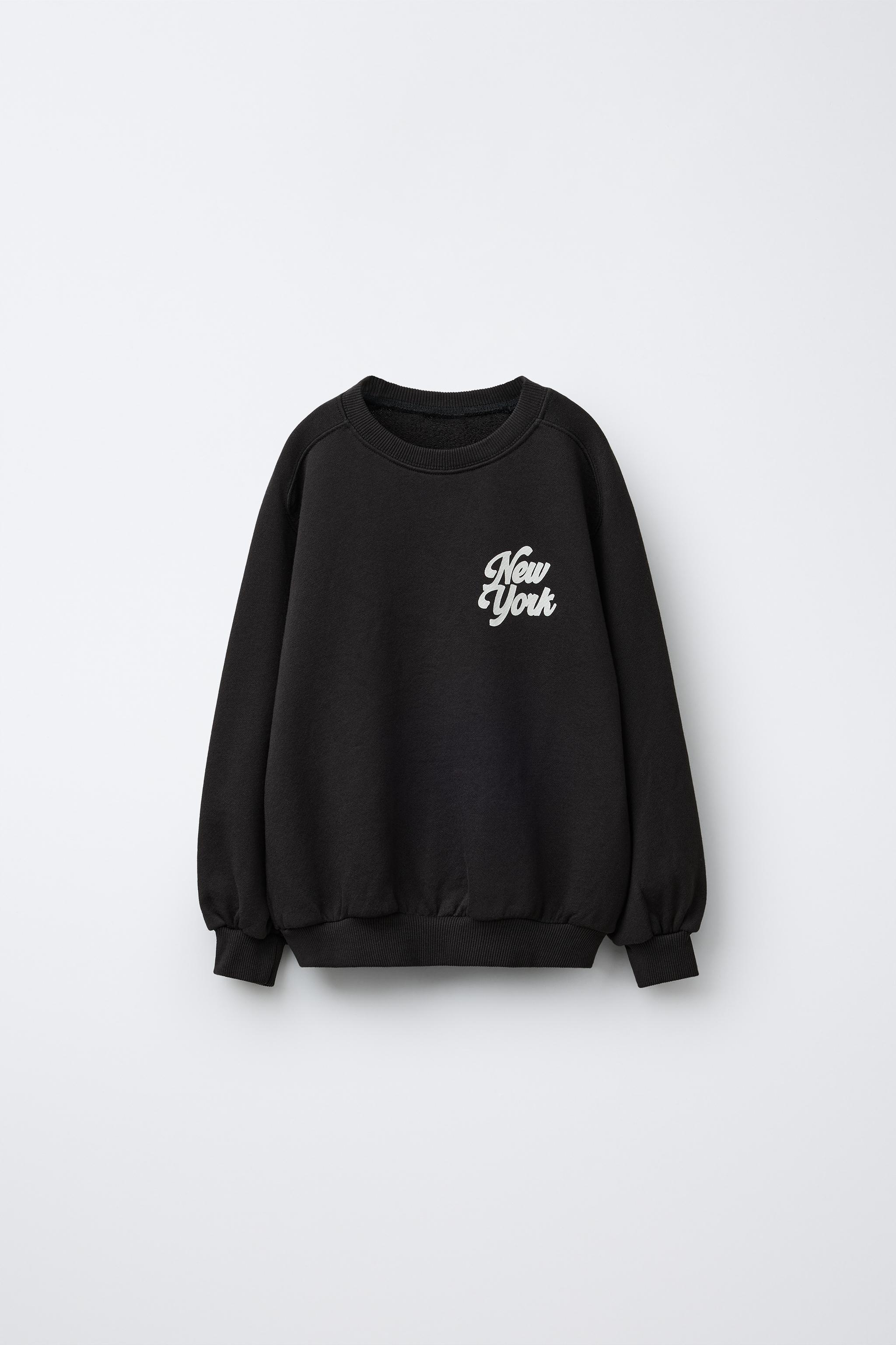 NEW YORK CITY PRINT SWEATSHIRT - Black | ZARA United States