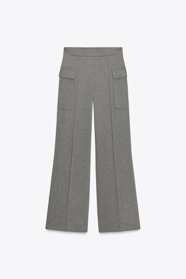 PANTALÓN PIQUÉ BOLSILLOS - Gris antracita de Zara